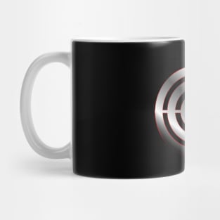 Red-Stroke Silver Target Red Kill Shot Black Throwing Axe Mug